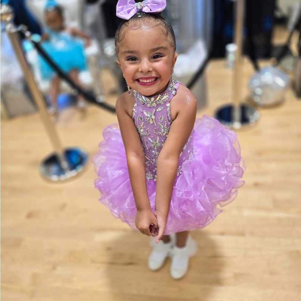 Purple Kids dress with Bow